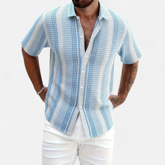 Midnight Button-front shirt for warm days for men | Elias