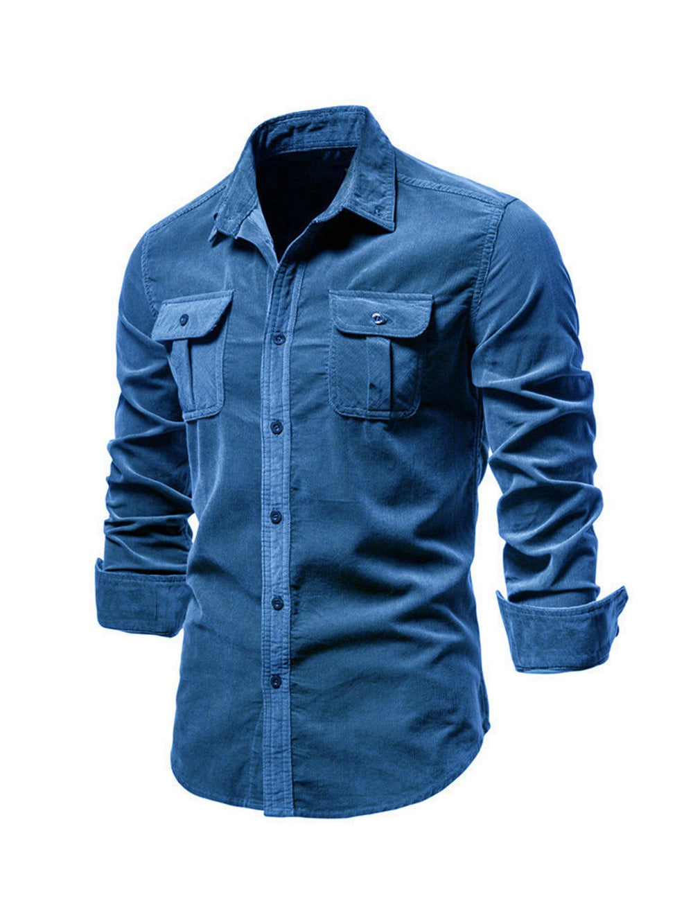 Denim Straight-cut winter shirt for men | Rowan