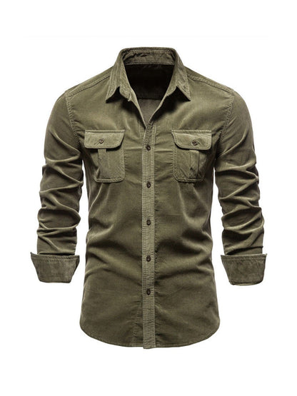 Denim Straight-cut winter shirt for men | Rowan