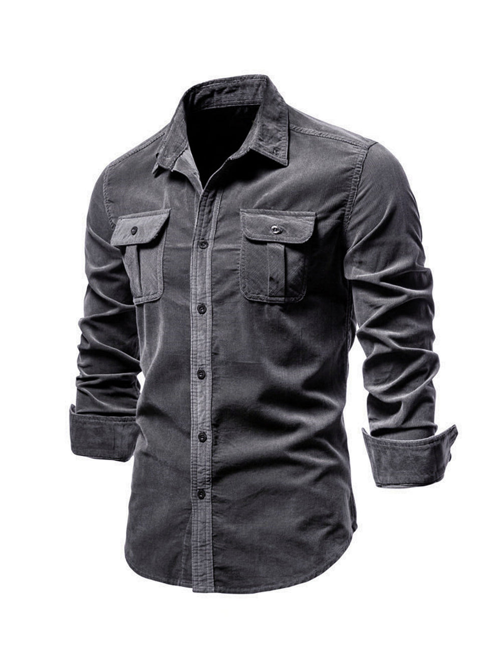 Denim Straight-cut winter shirt for men | Rowan