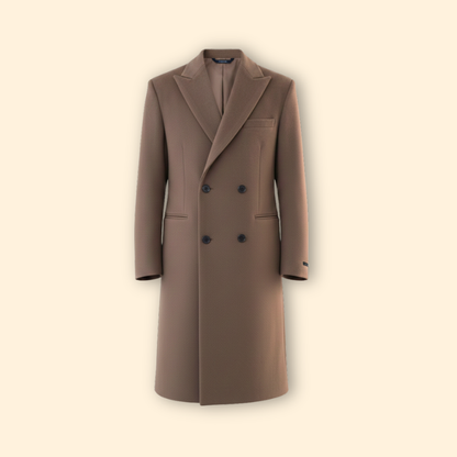 Eternal Tailored Double Breasted Long Overcoat For Men | Erwin