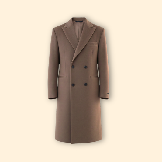 Eternal Tailored Double Breasted Long Overcoat For Men | Erwin