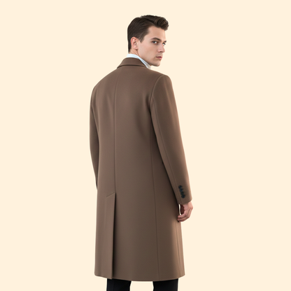 Eternal Tailored Double Breasted Long Overcoat For Men | Erwin