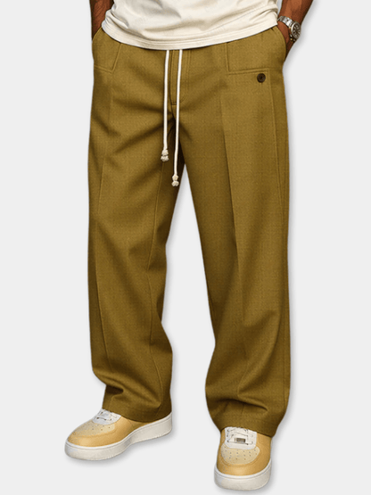 Captivating Relaxed Drawstring Trousers For Men | Caelan