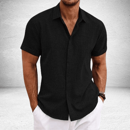 Thoughtful Classic Short-Sleeve Button Shirt For Men | Harrison