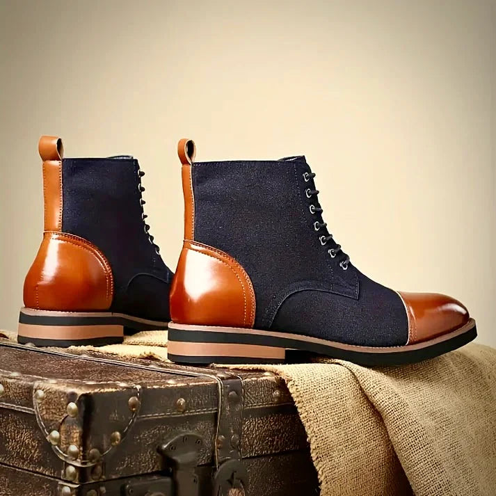 Raw Oxford Style Lace Up Boots For Men | Harrington