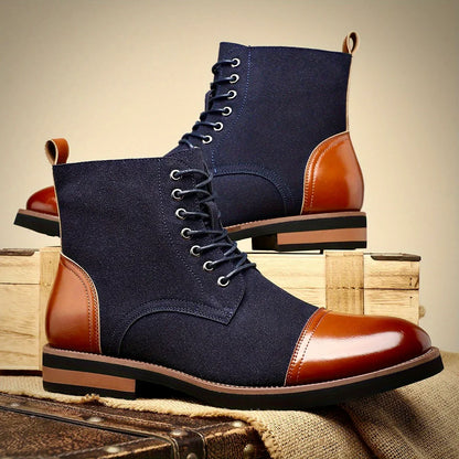 Raw Oxford Style Lace Up Boots For Men | Harrington