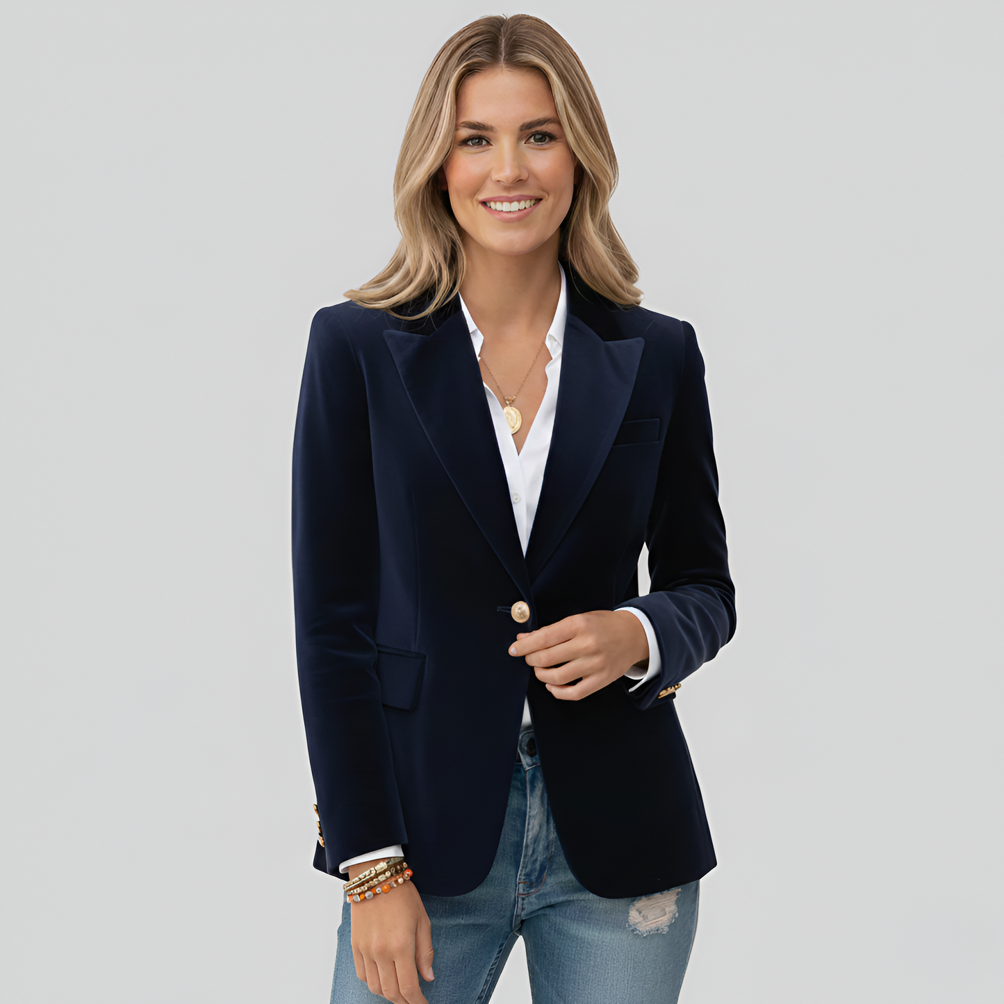 Country Elegant one-button blazer for women | Valerios