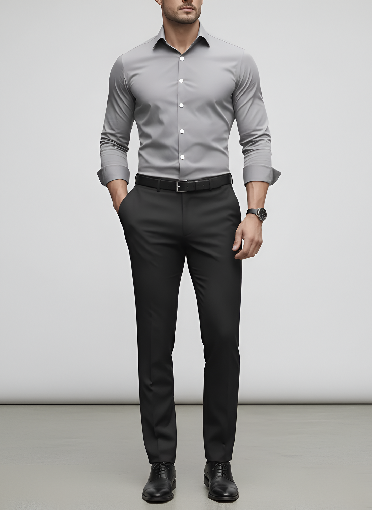 Marble Wrinkle-free slim-fit button-up shirt for men | Adrian