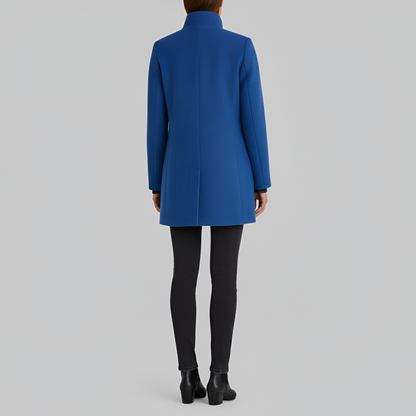 Edwardian Elegant button-front coat with high collar for women | Valerios