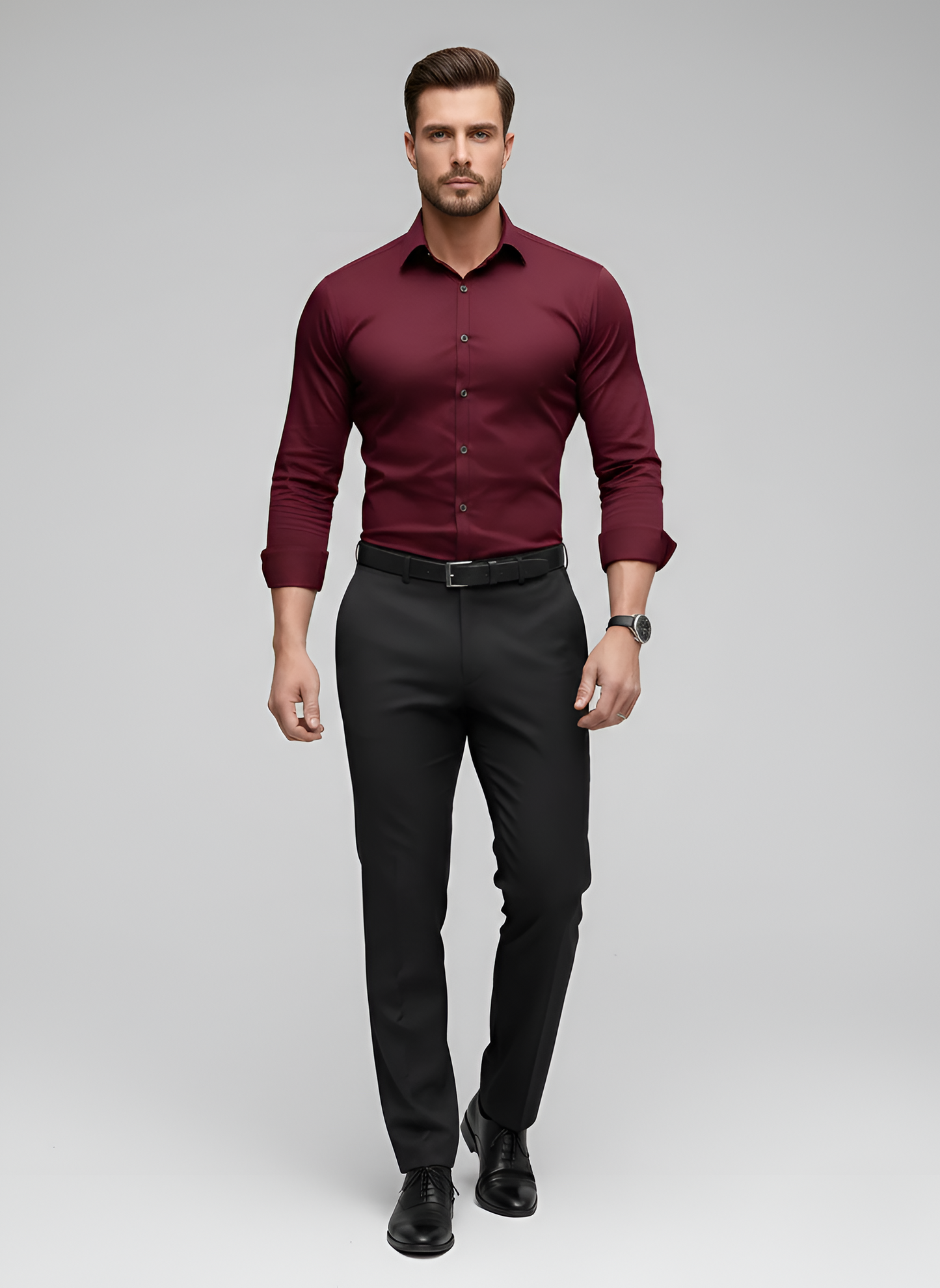 Marble Wrinkle-free slim-fit button-up shirt for men | Adrian