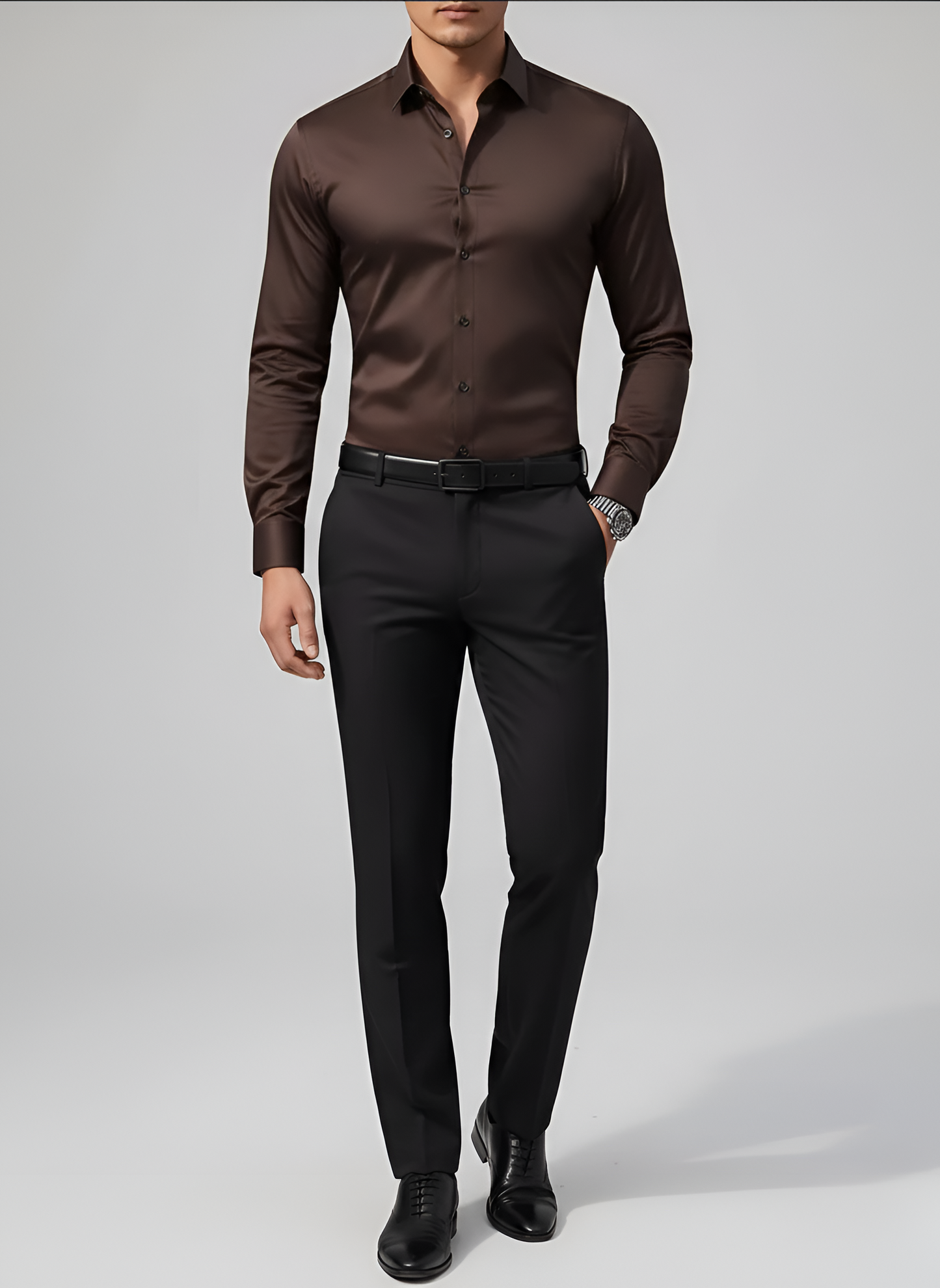 Marble Wrinkle-free slim-fit button-up shirt for men | Adrian