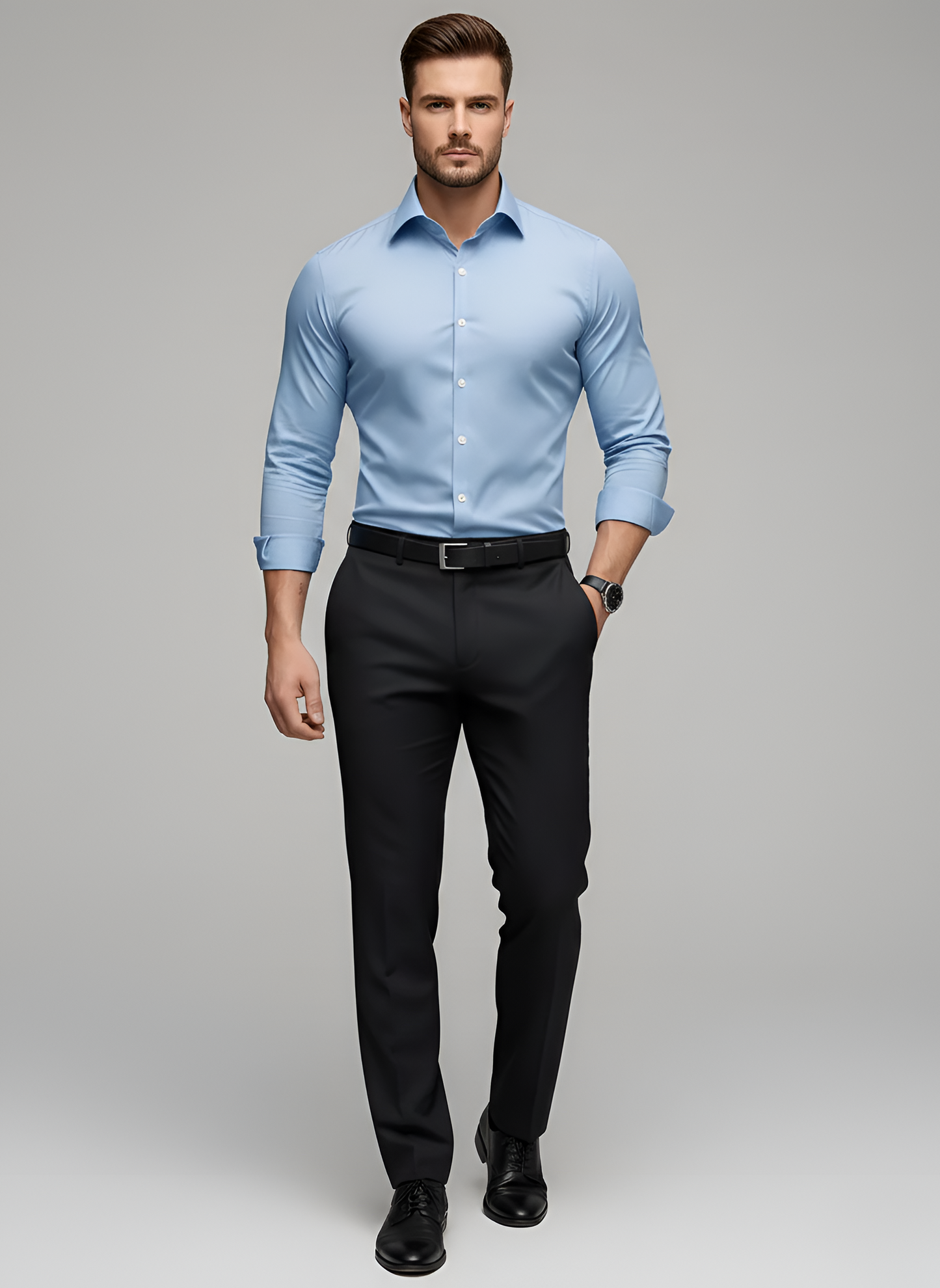 Marble Wrinkle-free slim-fit button-up shirt for men | Adrian