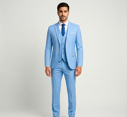 Granite Formal three-piece tailored suit for men | Assuli