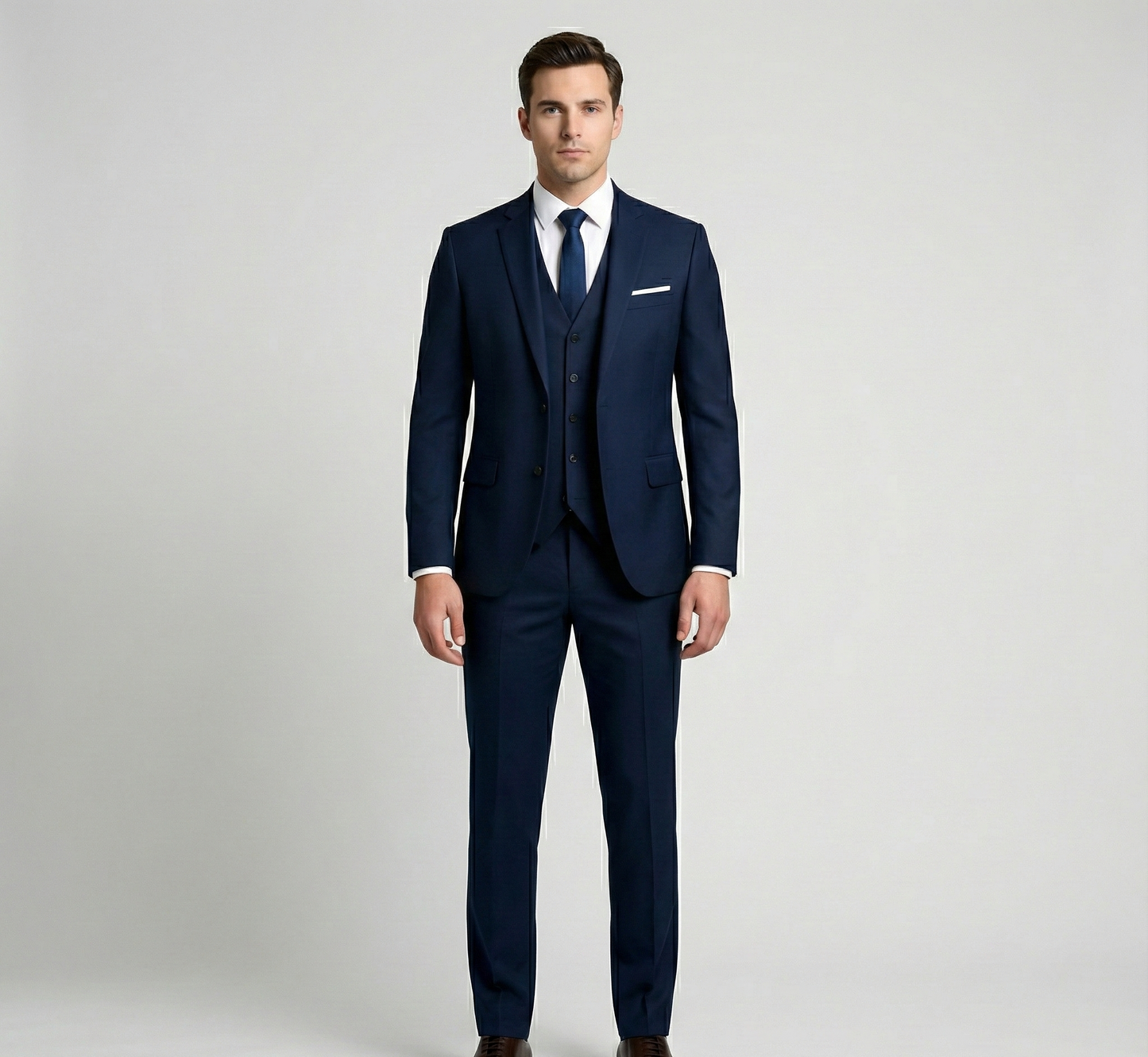 Granite Formal three-piece tailored suit for men | Assuli