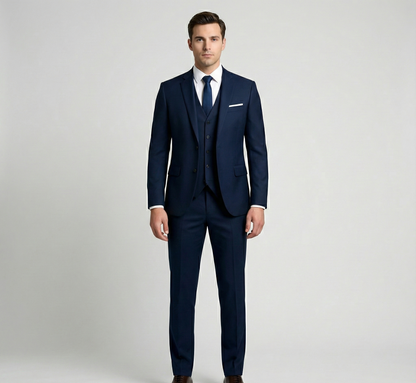 Granite Formal three-piece tailored suit for men | Assuli