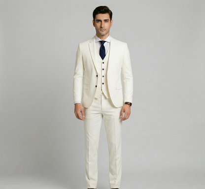 Granite Formal three-piece tailored suit for men | Assuli