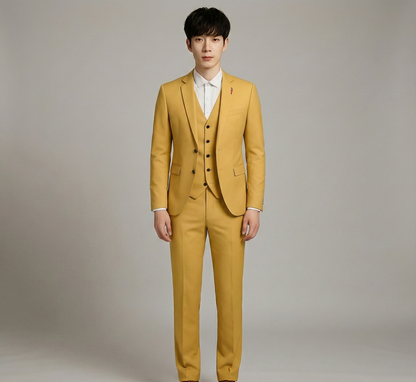 Granite Formal three-piece tailored suit for men | Assuli