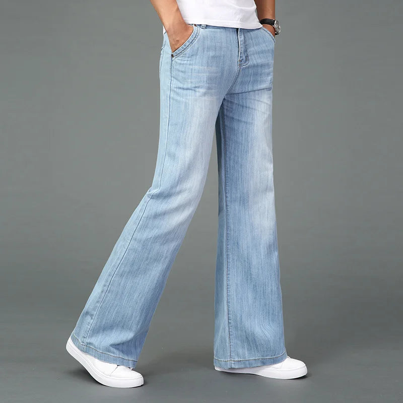 Dazzling Boot Cut Flared Jeans For Men | Ronan