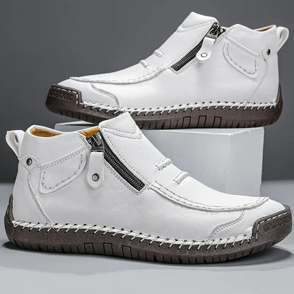 Silver Zip Detail Casual Trainers for Men | Callum