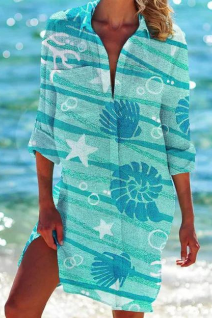 Swift Lightweight beach blouse with button-front design for women | Johanna