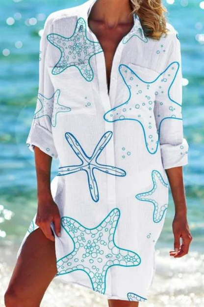 Swift Lightweight beach blouse with button-front design for women | Johanna