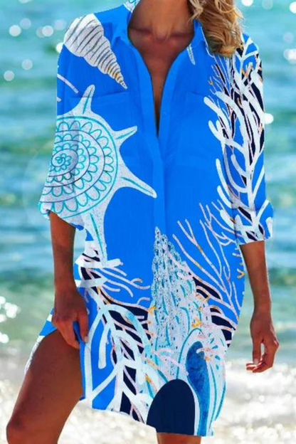 Swift Lightweight beach blouse with button-front design for women | Johanna