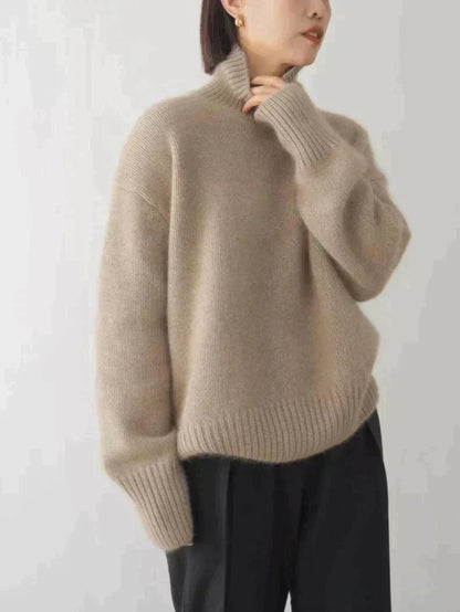 Sweet High Neck Knit Sweater For Women | Seraphina