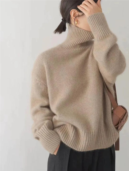 Sweet High Neck Knit Sweater For Women | Seraphina