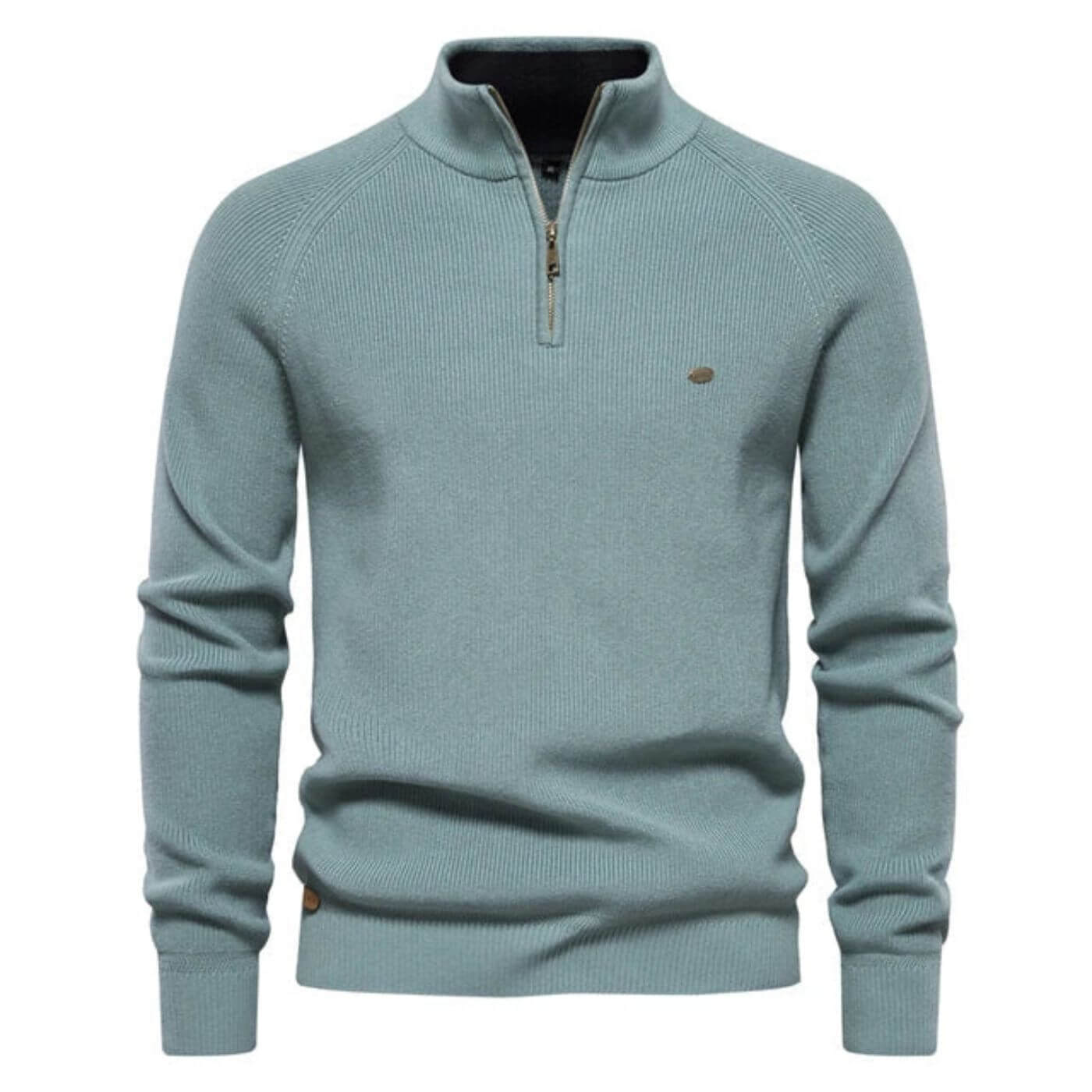 Cotton Half-zip knit sweater for men | Luke
