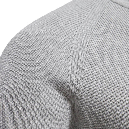 Cotton Half-zip knit sweater for men | Luke