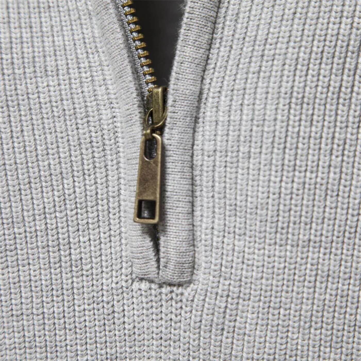 Cotton Half-zip knit sweater for men | Luke