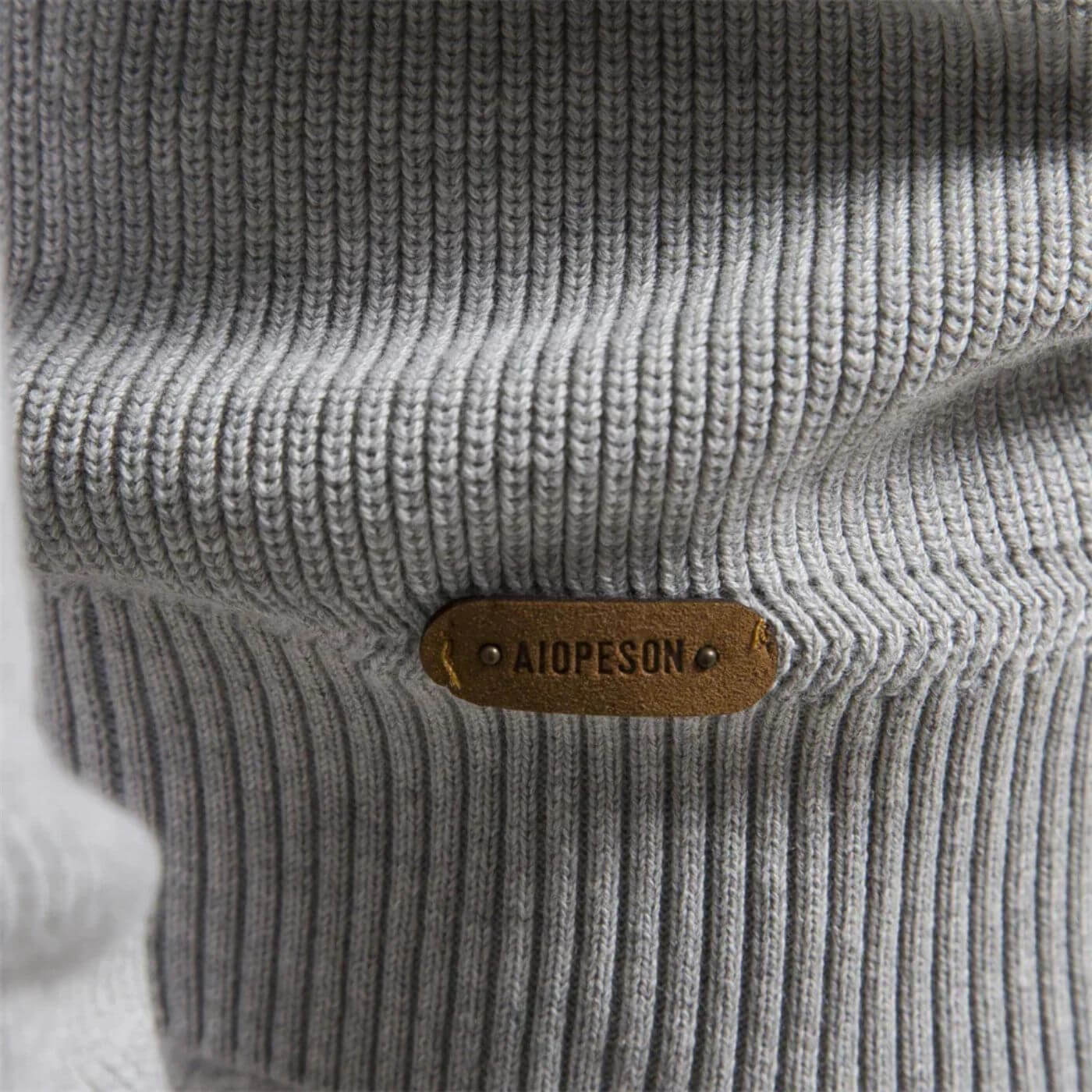 Cotton Half-zip knit sweater for men | Luke