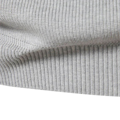 Cotton Half-zip knit sweater for men | Luke