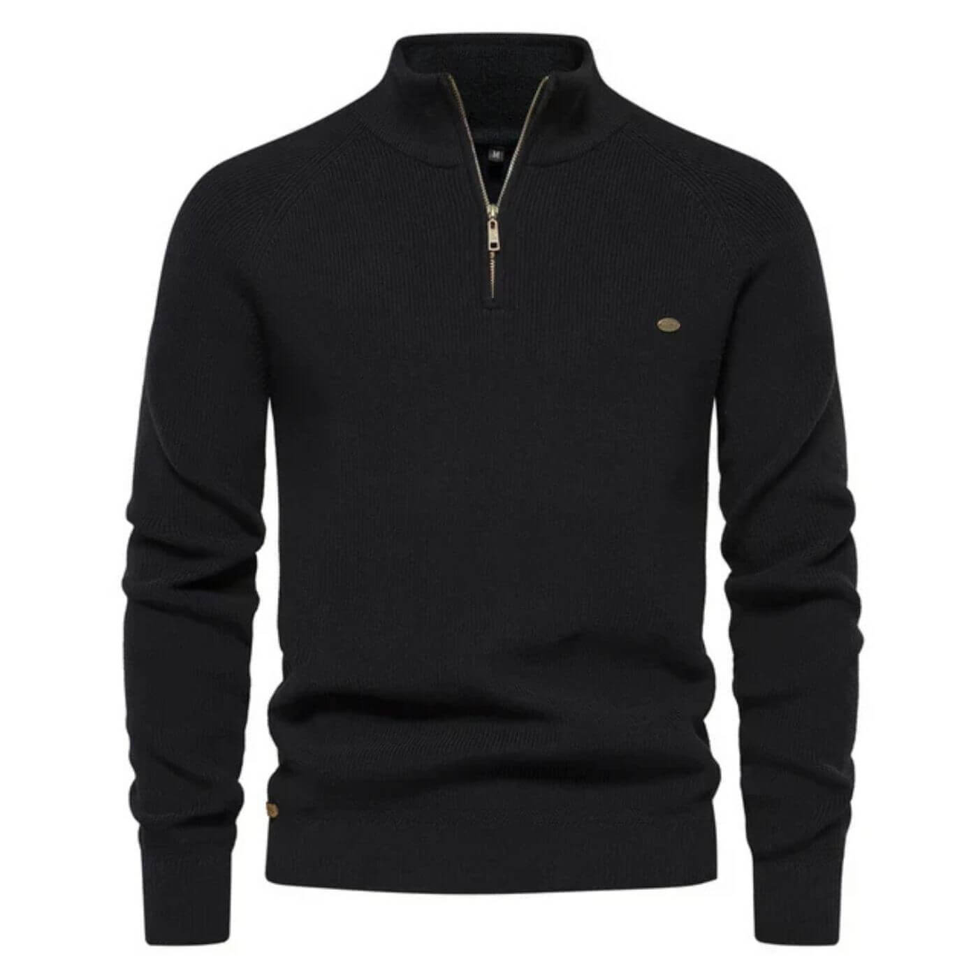 Cotton Half-zip knit sweater for men | Luke