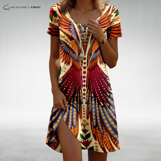 Heritage Boho comfort dress for women | Gaia
