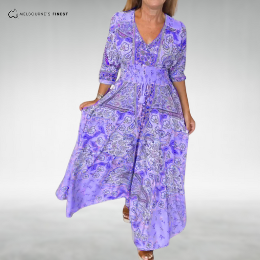 Graceful Bohemian maxi dress for women | Alina