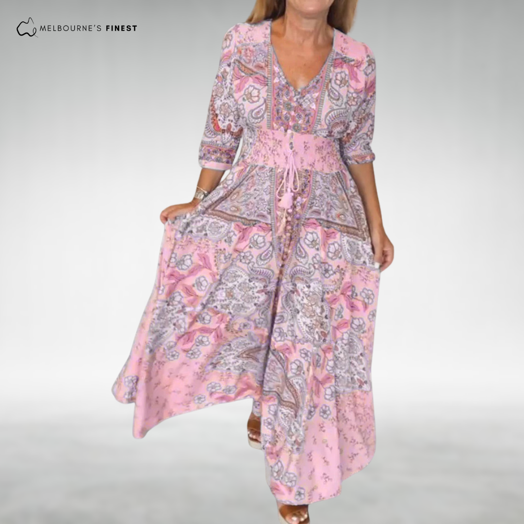 Graceful Bohemian maxi dress for women | Alina