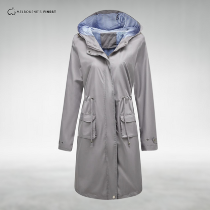 Superior Waterproof trenchcoat with hood for women | Brielle