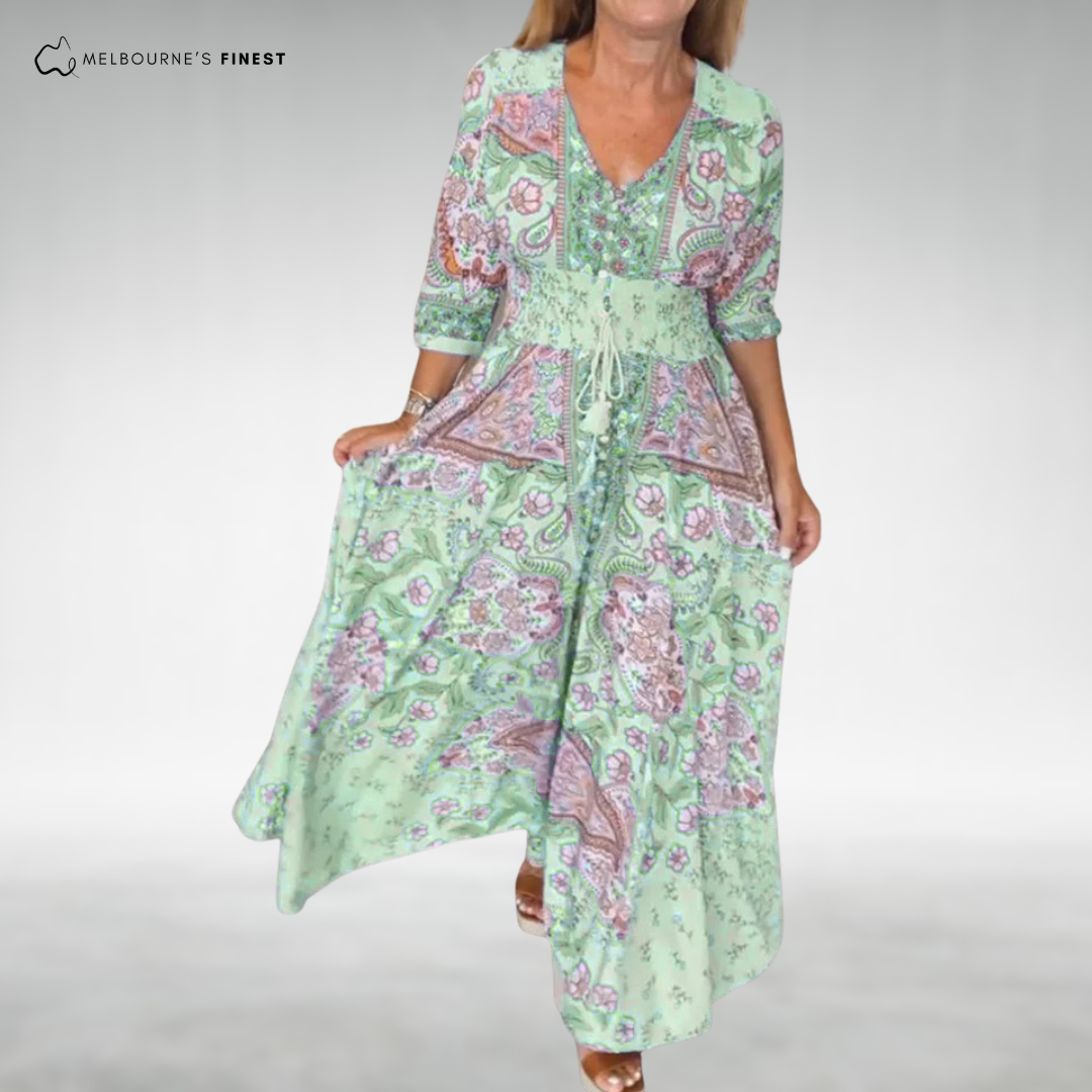 Graceful Bohemian maxi dress for women | Alina