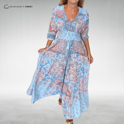 Graceful Bohemian maxi dress for women | Alina