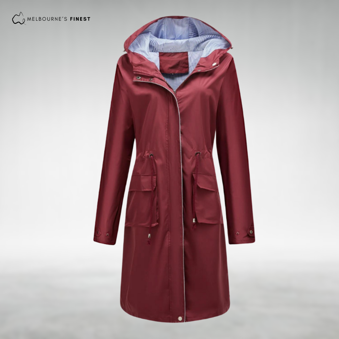 Superior Waterproof trenchcoat with hood for women | Brielle