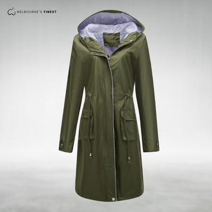 Superior Waterproof trenchcoat with hood for women | Brielle