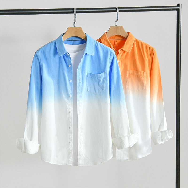 Engraved Gradient Button Down Shirt for Men | Corwyn