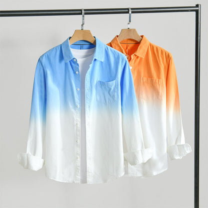 Engraved Gradient Button Down Shirt for Men | Corwyn