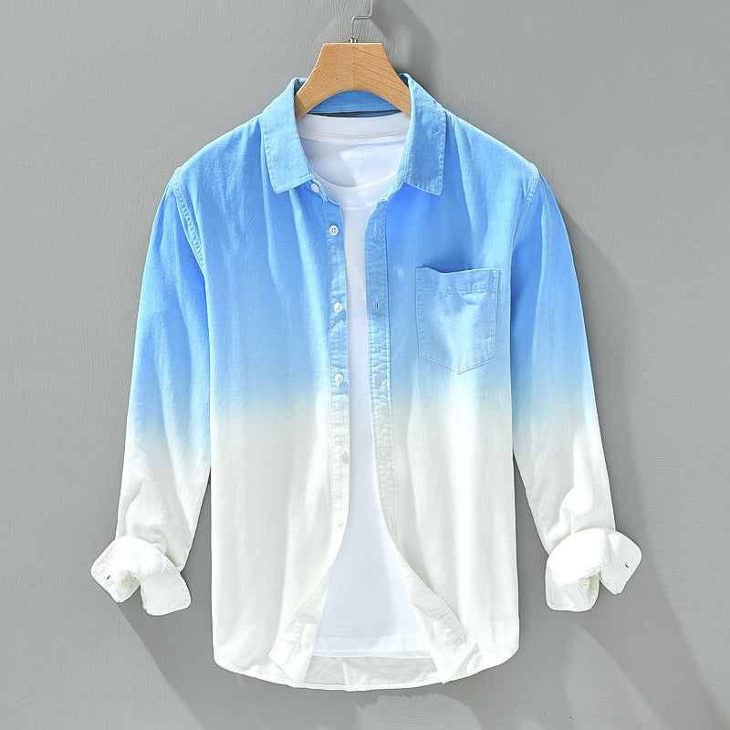 Engraved Gradient Button Down Shirt for Men | Corwyn