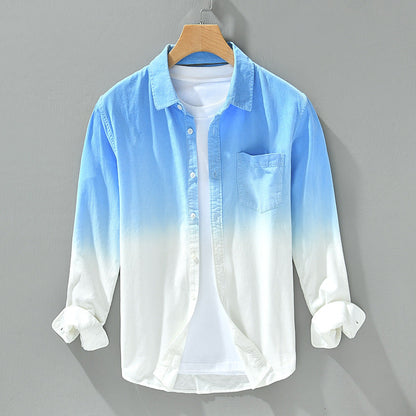 Engraved Gradient Button Down Shirt for Men | Corwyn