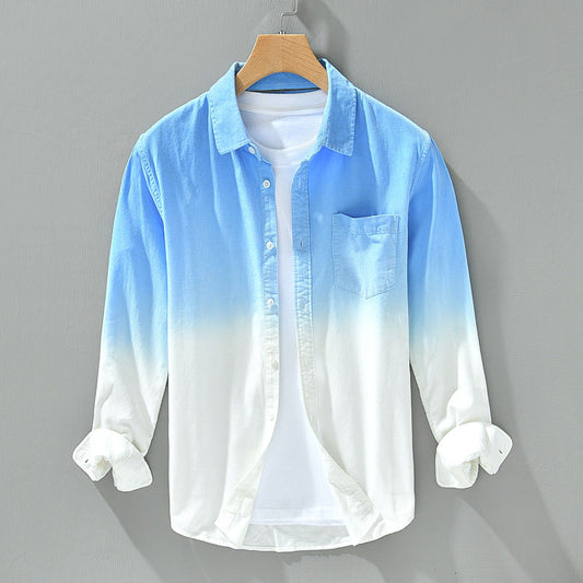 Engraved Gradient Button Down Shirt for Men | Corwyn