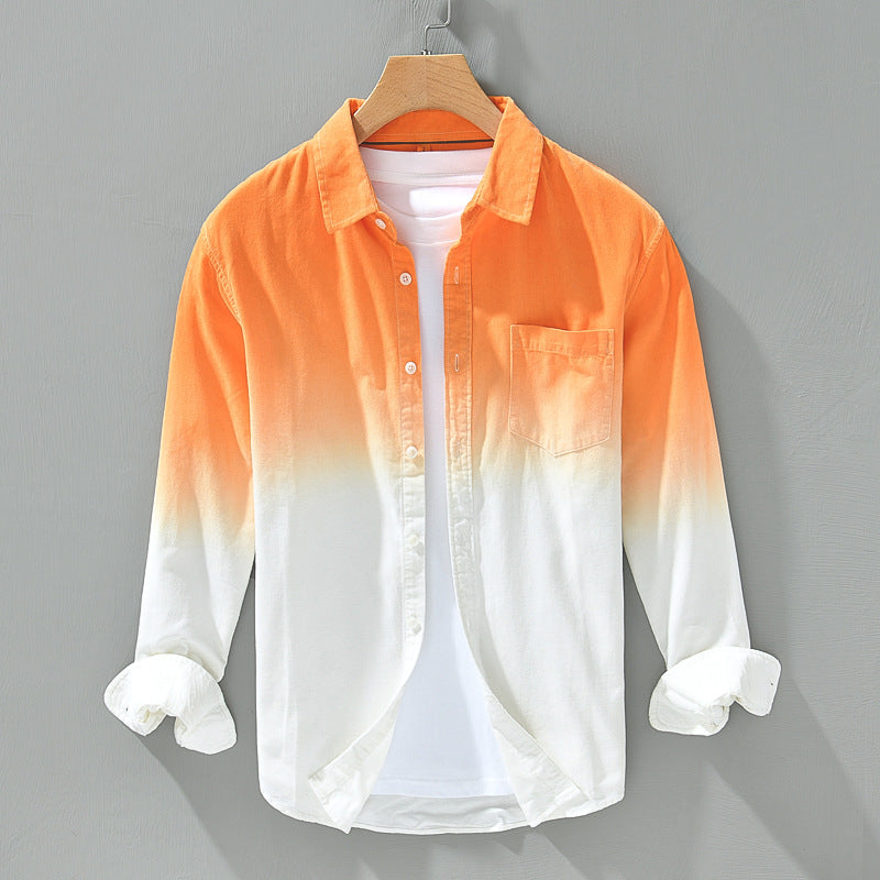 Engraved Gradient Button Down Shirt for Men | Corwyn
