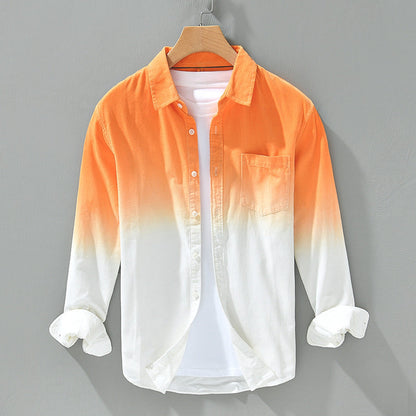 Engraved Gradient Button Down Shirt for Men | Corwyn